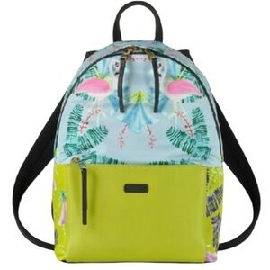 Furla Fiordaliso And Ranuncolo Giudecca Flamingo Neon Small Backpack In Blue